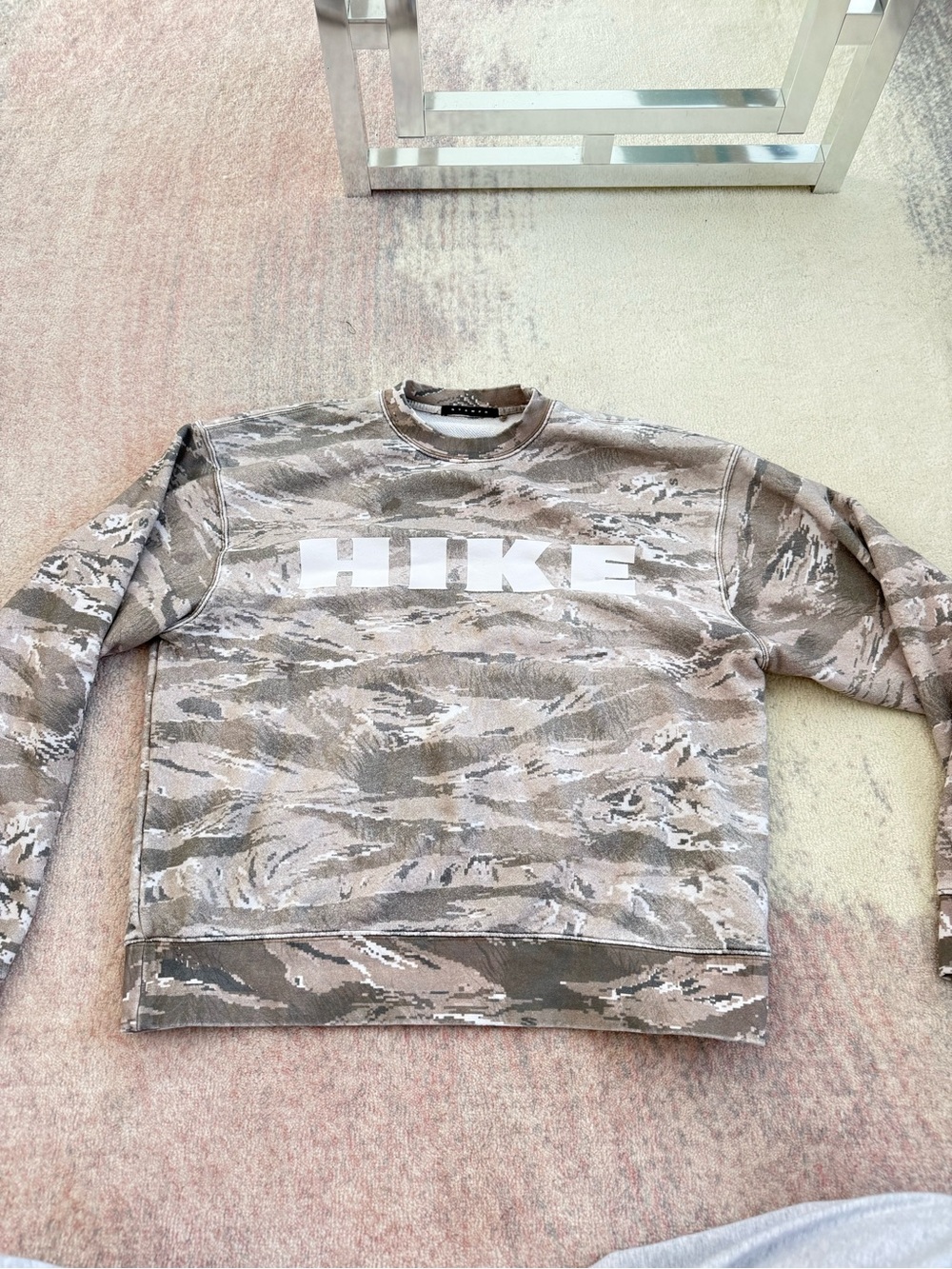 Stampd Men's Camouflage Crewneck Sweatshirt in Tan and Gray